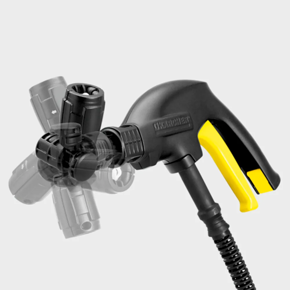 Máy phun rửa áp lực cao Karcher K 2 Power VPS – Đầu phun ngắn 360° có khớp nối xoay và khả năng điều chỉnh áp lực tùy theo nhu cầu sử dụng